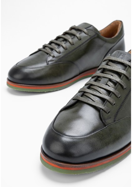 Erkek Haki Deri Casual Ayakkabı 987 083 Erk Ayk SK23/24 modelleri