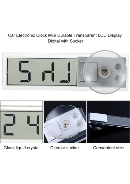 Araba Elektronik Saat Mini Dayanıklı Şeffaf LCD Ekran Dijital (Yurt Dışından) indirimleri