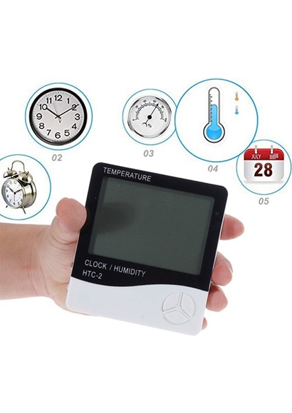 Kapalı Dijital Trmometre Ev Higrometresi, Doğru Dış Mekan ve Tature Monitörü, Çalar Saatli Oda Için Hudity Ölçer Göstergesi Trmometre (Yurt Dışından) fırsatları