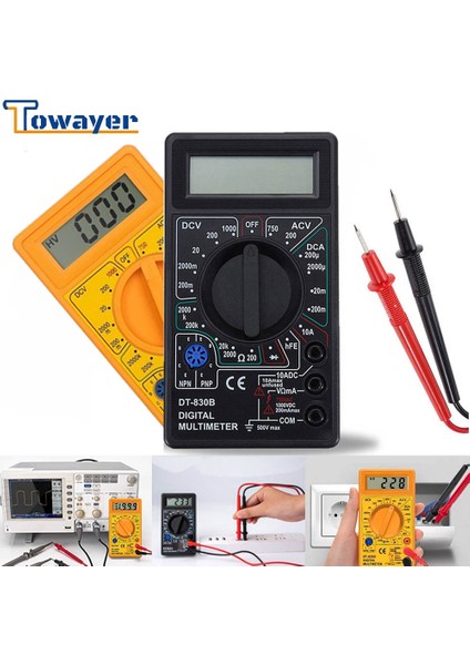 Towayer LCD Dijital Multimetre Ac/dc 750/1000 V Dijital Mini El Multimetre Probu Voltmetre Ampermetre Ohm Test Cihazı Metre (Yurt Dışından) indirimleri