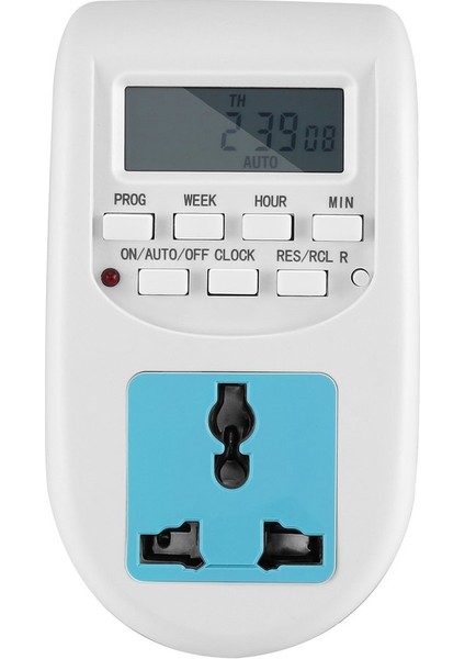 Dijital Enerji Tasarrufu Zamanlayıcı Programlanabilir Elektronik Zamanlayıcı Fişi Ab Ekranı - Beyaz (Yurt Dışından) indirimleri