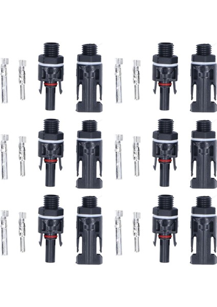 6 Takım 1000 V 30A Güneş Sonu Paneli Konektörü Pirinç Ppo Su Geçirmez Sıkma (Yurt Dışından)