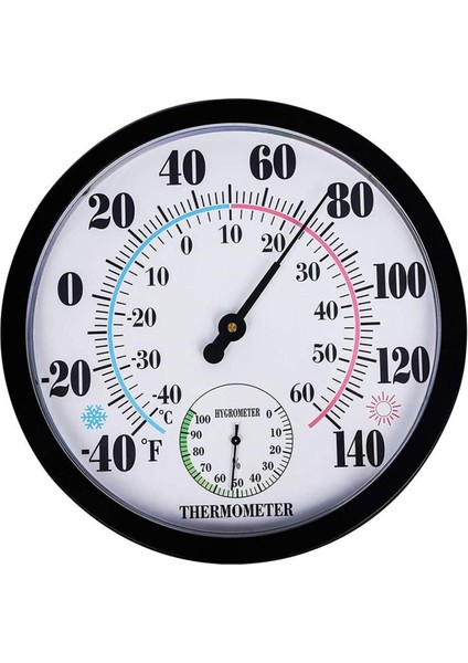 Veranda Için 10 Inç Kapalı Dış Mekan Hava Trmometresi/higrometresi, Duvar Dekoratif, Gerekmiyor (Yurt Dışından)