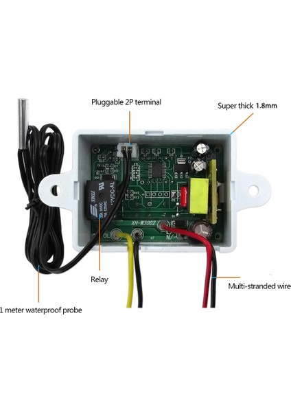 10A Termostat Kontrol Anahtarı-1 x LED Sıcaklık Kontrol Cihazı-… (Yurt Dışından)