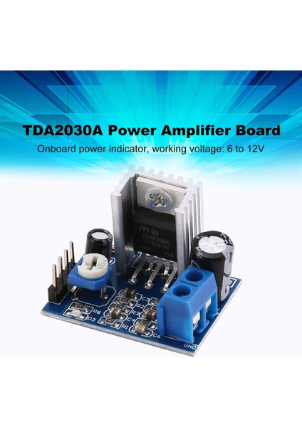 TDA2030A Süper Mini Dc 6-18V Güç Ses Amplifikatörü D Modülü Çift Kanal - Mavi (Yurt Dışından)