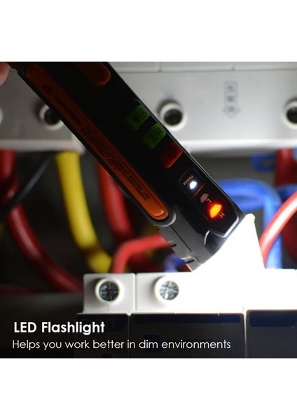 Namuny Temassız Gerilim Test Kalemi - Çift Aralıklı Ac Gerilim Test Cihazı 12V/48V-1000V, Gerçek Zamanlı/boş Hat Devre Algılama Test Cihazı (Yurt Dışından) indirimleri