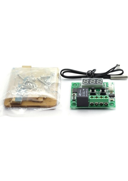 Zoroom 2x W1209 Dc 12 V Termostat Sıcaklık Kontrol Anahtarı Termometre Kontrol Cihazı Dijital LED Ekran ile Kılıf (Yurt Dışından)
