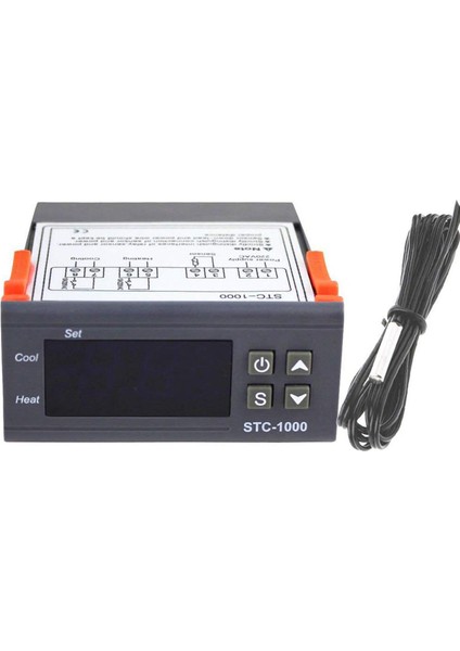 STC-1000 Profesyonel Dijital Çok Amaçlı Sıcaklık Kontrol Termostatı - Gri 220V (Yurt Dışından)