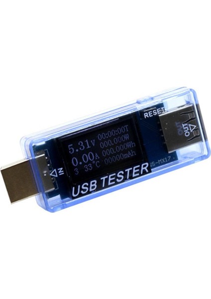 Dc Metre 4 V-30 V Test Cihazı Dijital Voltmetre Volt Metre Bankası Wattmetre Gerilim Test Cihazı USB Akım ve Gerilim Test Cihazı Mavi (Yurt Dışından)