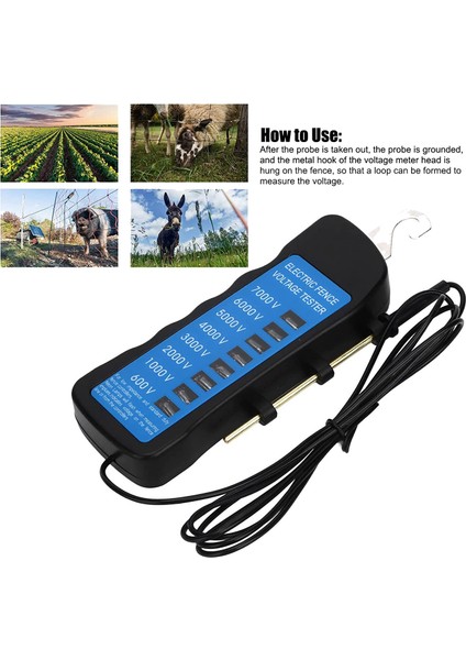 Çiftlik Çit Gerilim Test Cihazı Elektrikli Çit Test Cihazı Elektrikli Çit Gerilim Test Cihazı Çok Işık (Yurt Dışından) fiyatları