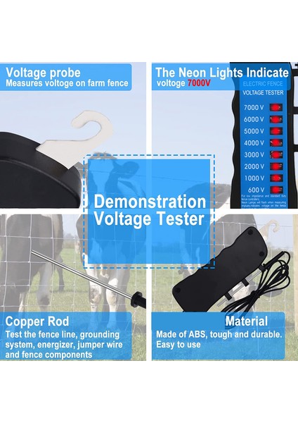 Çiftlik Çit Gerilim Test Cihazı Elektrikli Çit Test Cihazı Elektrikli Çit Gerilim Test Cihazı Çok Işık (Yurt Dışından) fırsatları