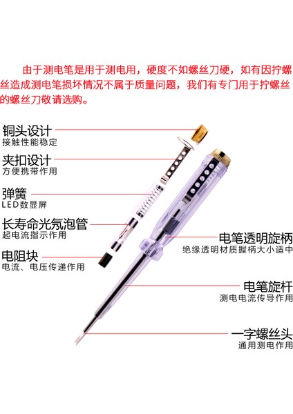 Delixi Dijital Ekran Test Kalemi LED Lamba ile Elektrikçi Test Kalemi Tornavida 12-250 V Test Voltajı Açma-Kapama Kalemi (Yurt Dışından) fırsatları