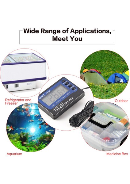 TM803 Dijital Termometre Buzdolabı Dondurucu Akvaryum Kutusu Alarmı (Yurt Dışından) indirimleri