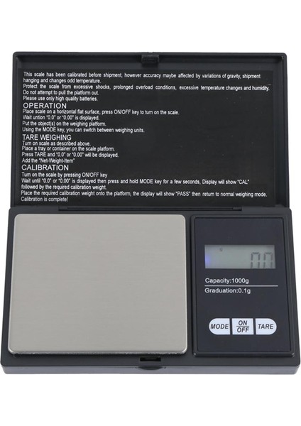 Dijital Cep Terazisi 1000G x 0.1g, Mutfak Terazisi, Takı Terazileri Mini Elektronik Terazi Cep Ölçeği (Yurt Dışından)