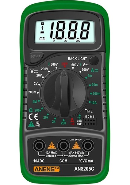 Yeni Aneng Dijital Multimetre Çok Fonksiyonlu Multimetre Arka Işık Veri Tutma Dc/ac Gerilim Dc Akım Ölçümü Evrensel Metre (Yurt Dışından) fiyatları