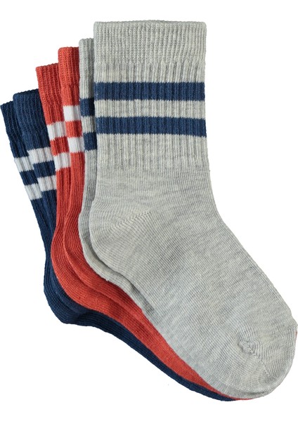 Erkek Çocuk 3'lü Soket Çorap 2-12 Yaş Indigo modelleri