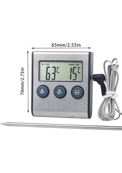 TP700DIGITAL Uzaktan Kablosuz Gıda Mutfak Fırın Termometre Probu Barbekü Izgara Fırın Et Zamanlayıcı Sıcaklığı Manuel Set (Yurt Dışından) fırsatları
