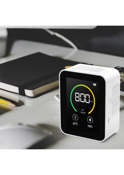 Co2 Akıllı Hava Test Cihazı, Sıcaklık Nem Kalitesi Analiz Cihazı Beyaz (Yurt Dışından) fiyatları