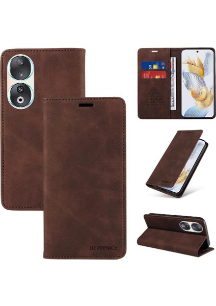 Onur Için 90 5g Pu Deri Folio Cüzdan Manyetik Koruyucu Telefon Kılıfı (Yurt Dışından)
