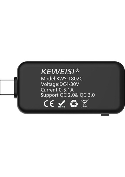 Tip-C Çok Işlevli Çift USB Voltmetre Test Cihazı Monitör Akım Gerilim Ölçer Siyah, Beyaz (Yurt Dışından) modelleri