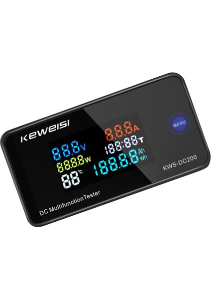 Flyeer Keweısı Dc 0-200 V Voltmetre Ampermetre Kws Güç Enerji Ölçer LED Dijital Dc Wattmetre Elektrik Ölçer, 10A (Yurt Dışından)