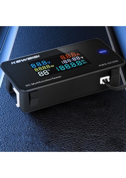 Flyeer Keweısı Dc 0-200 V Voltmetre Ampermetre Kws Güç Enerji Ölçer LED Dijital Dc Wattmetre Elektrik Ölçer, 10A (Yurt Dışından) modelleri