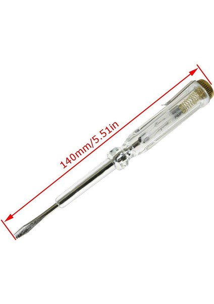 12 Adet 100-500 V Düz Uçlu Tornavida Kalem Devre Test Cihazı Kalem 3 mm (Yurt Dışından)