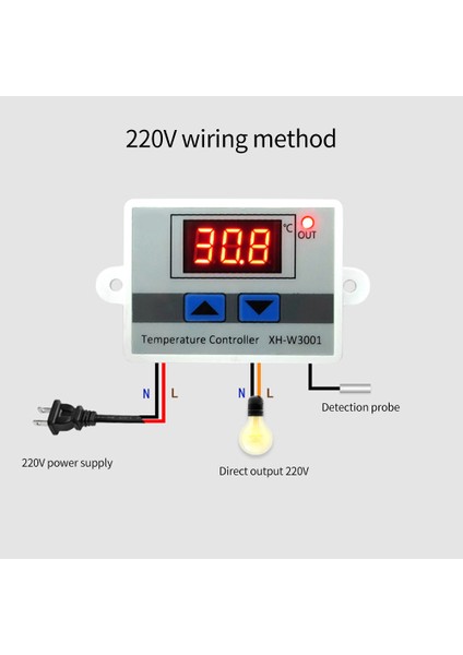 Dijital Sıcaklık Kontrol Cihazı Termostat Kontrol Anahtarı (12V 120W) (Yurt Dışından)