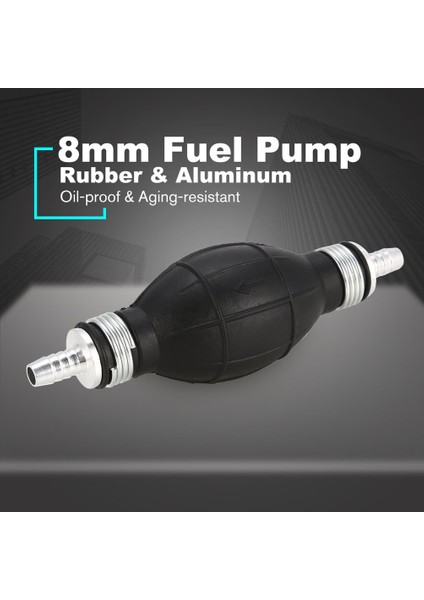 8mm Yakıt Pompası Hattı El Astar Ampul Gaz Benzinli Kauçuk Araba Tekne Transferi - Siyah (Yurt Dışından) modelleri