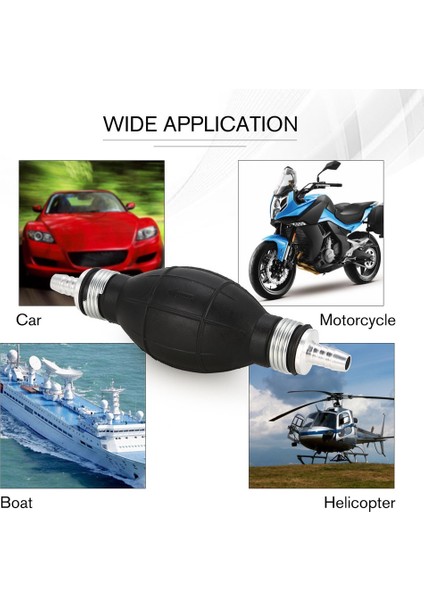 8mm Yakıt Pompası Hattı El Astar Ampul Gaz Benzinli Kauçuk Araba Tekne Transferi - Siyah (Yurt Dışından) indirimleri