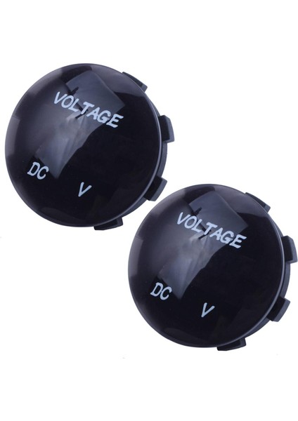 2x 5V-25V Dc Voltmetre LED Dijital Ekran Panele Monte Yuvarlak Su Geçirmez Araba Motosiklet Araba (Yurt Dışından)