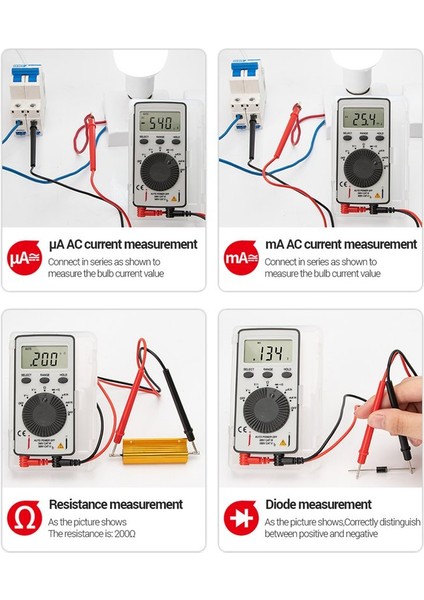 Mini Dijital Multimetre Aneng AN101 Multimetre Test Cihazı Dc/ac Gerilim Akımı (Yurt Dışından) modelleri