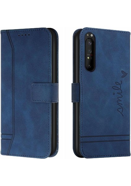 Sony Xperia 1 Iii Flip Folio Cüzdan Için El Kayışı Kart Yuvaları Telefon Kılıfı (Yurt Dışından)
