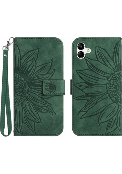 Kart Yuvaları Tutucu Flip Cüzdan ile Samsung Galaxy F14 Kısa Kayış Için Telefon Kılıfı (Yurt Dışından)