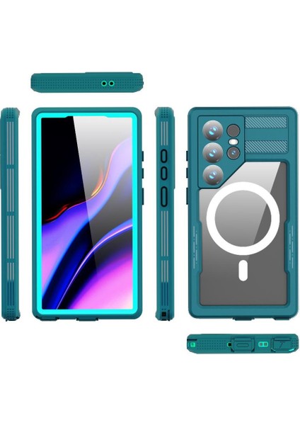 Samsung Galaxy S24 Ultra Su Geçirmez Dahili Ekran Koruyucu Telefon Kılıfı (Yurt Dışından)