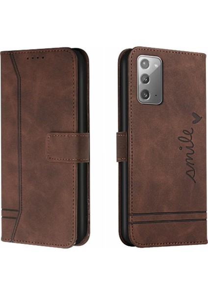 Samsung Galaxy Not 20 Için El Kayışı Kart Yuvaları Manyetik Telefon Kılıfı (Yurt Dışından)