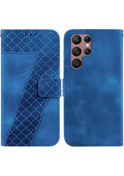 Samsung Galaxy S22 Ultra 5g Için Pu Deri Kart Yuvası Fonksiyonu Telefon Kılıfı (Yurt Dışından)