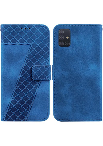 Samsung Galaxy A71 4g Için Pu Deri Kabartmalı Desen Kart Yuvası Telefon Kılıfı (Yurt Dışından)