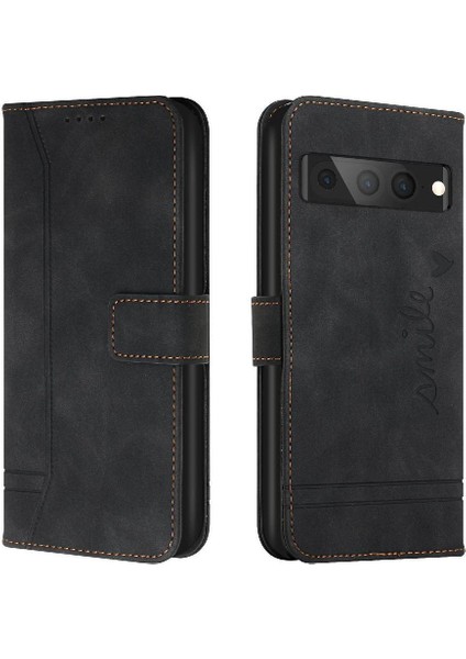 Google Piksel 7 Pro Flip Folio Cüzdan Için El Kayışı Manyetik Pu Telefon Kılıfı (Yurt Dışından)
