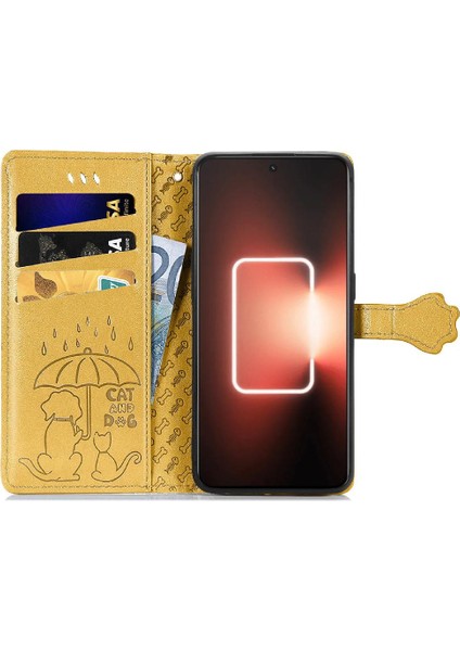Realme Gt Neo 5 Için Karikatür Hayvanlar Kısa Kayış Flip Telefon Kılıfı (Yurt Dışından) modelleri