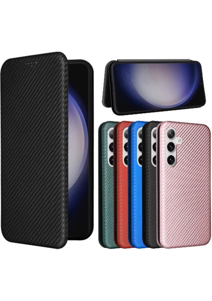 Samsung Galaxy S24 Ultra Tam Koruma Manyetik Karbon Fiber Telefon Kılıfı (Yurt Dışından)