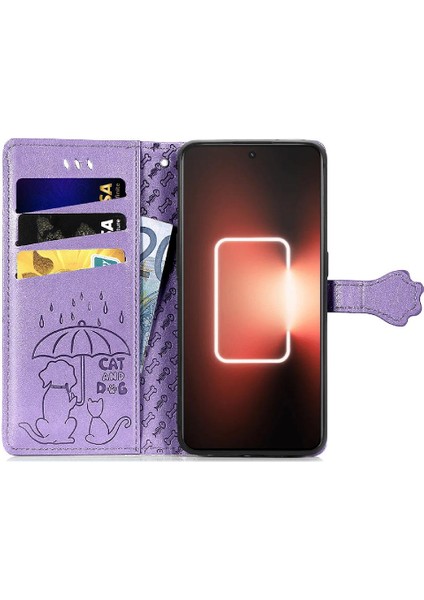 Realme Gt Neo 5 Için Karikatür Hayvanlar Kısa Kayış Flip Telefon Kılıfı (Yurt Dışından) modelleri