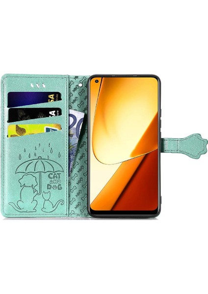 Realme 11 Için Deri Kısa Kayış Karikatür Hayvanlar Çevirin Telefon Kılıfı (Yurt Dışından) indirimleri