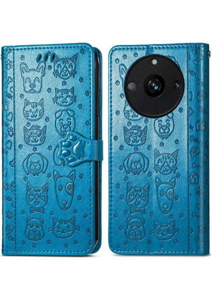 Realme 11 Pro Karikatür Hayvanlar Için Kısa Kayış Darbeye Telefon Kılıfı (Yurt Dışından)