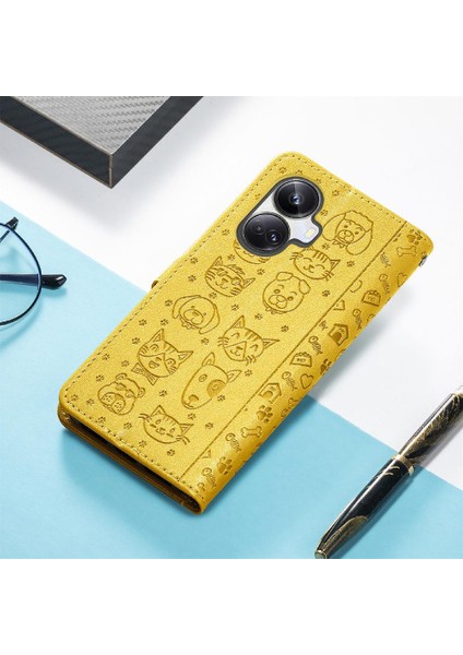Realme 10 Proplus Karikatür Hayvanlar Için Kısa Kayış Deri Flip Telefon Kılıfı (Yurt Dışından) indirimleri