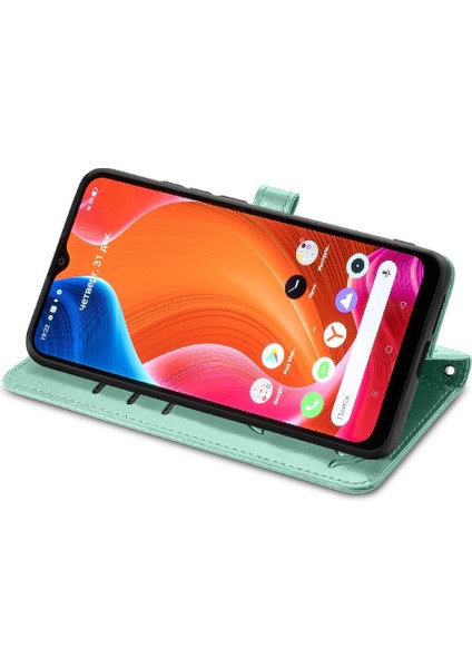 Realme C20 Için Deri Kısa Kayış Karikatür Hayvanlar Darbeye Telefon Kılıfı (Yurt Dışından)