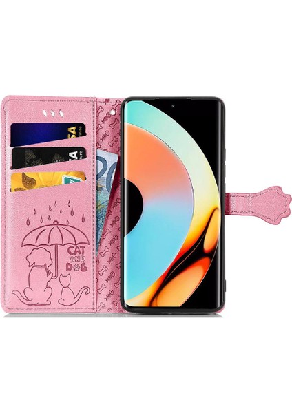 Realme 10 Proplus Karikatür Hayvanlar Için Kısa Kayış Deri Flip Telefon Kılıfı (Yurt Dışından) modelleri