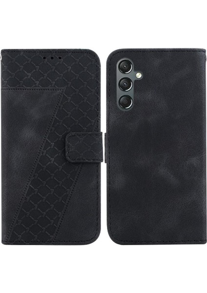Samsung Galaxy A24 4g Kabartmalı Desen Kart Yuvası Fonksiyonu Için Telefon Kılıfı (Yurt Dışından)
