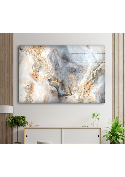 Beyaz Mermer Desenli Cam Duvar Tablosu fiyatları