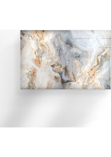 Beyaz Mermer Desenli Cam Duvar Tablosu fırsatları